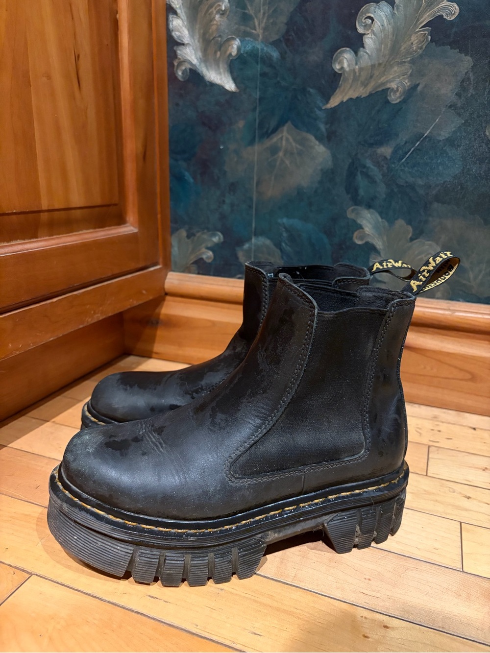 DR. MARTENS Audrick Nappa Leather Platform Chelsea Boots - Women's